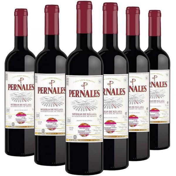 Pack Pernales Syrah con 6 botellas de Vino tinto Sierras de Málaga
